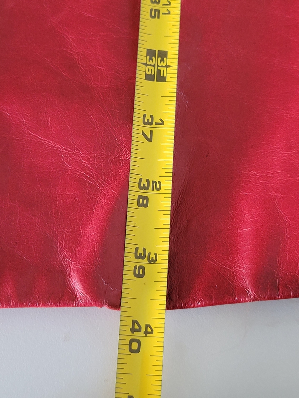 Vintage IDENTIFY Red Leather Matrix Trench Coat Sz 8 Canada Swiss Riri Zipper - Picture 13 of 16